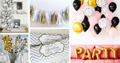 2022 New Year's Eve Party Decorations,Happy New Year Banner and Paper Pom Poms Black Gold Silver ...