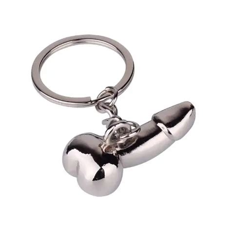 New Creative T Funny Model Key Chain Key Ring Key Holder Male Cock Sex Toy Design