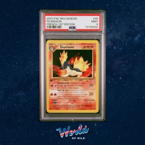 CARTE POKÉMON FEURISSON 46 111 PSA 9 Édition 1 Néo Génésis Wizards Fr