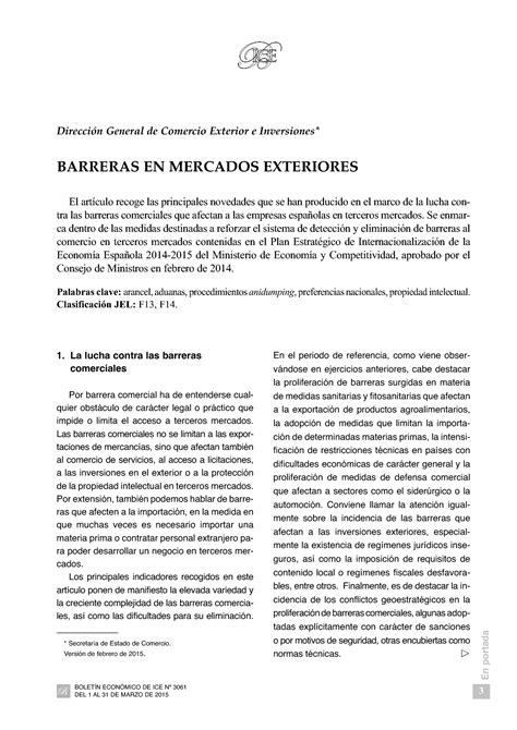 SOLUTION Barreras En Mercados Exteriores Studypool