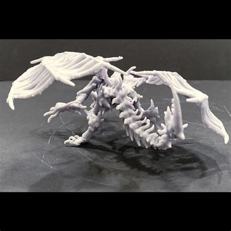 3D Printable Skeletal Dragon Pose 1 By Mini Monster Mayhem