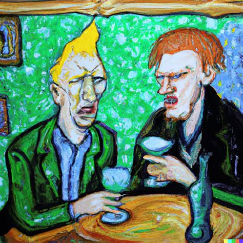 Van Gogh Painting Of Beavis And Butthead Drinking Absinthe Scrolller