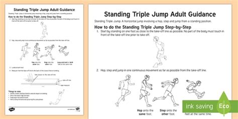 Standing Triple Jump Adult Guidance Teacher Made Twinkl