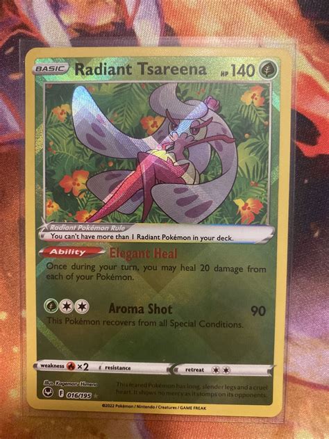 Pokemon SWSH SILVER TEMPEST RADIANT TSAREENA 016 195 RADIANT RARE