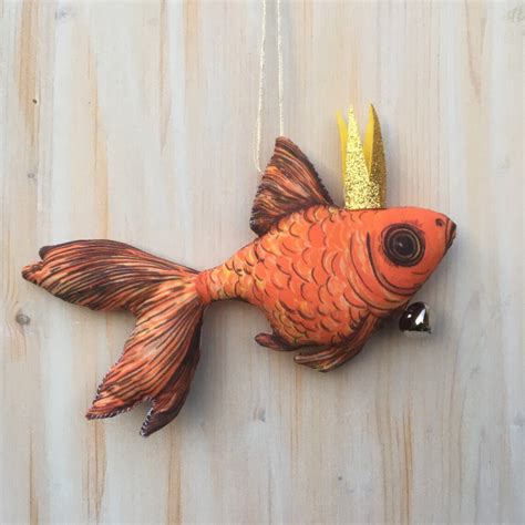 Goldfish Christmas Ornament, Fish Lovers Gift, Unique Handmade Gift ...