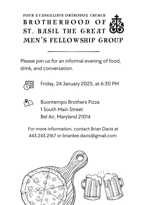 Men’s Fellowship Night > Four Evangelists Orthodox Church, Bel Air