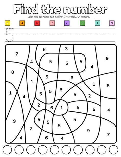 Free Number Recognition Worksheets Number Color By Number