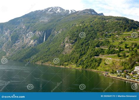 Ornevegen Or Eagle Road In Norway With Waterfalls Stock Photo Image