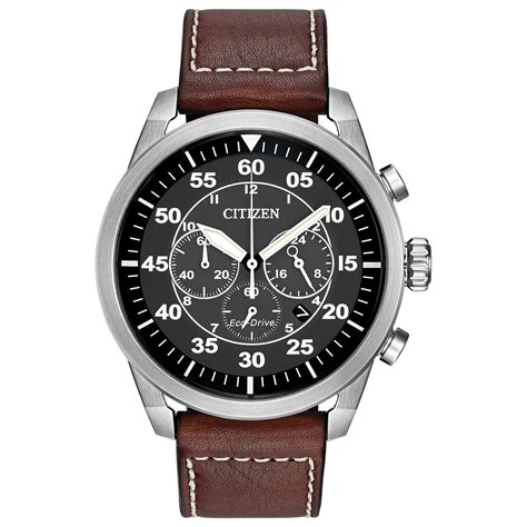 Mua Citizen Mens Eco Drive Weekender Avion Chronograph Field Watch In Stainless Steel With