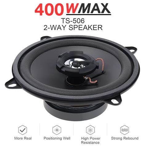 1 Piece 5 Inch 400W 2-Way Car HiFi Coaxial Speaker Vehicle Door Auto ...