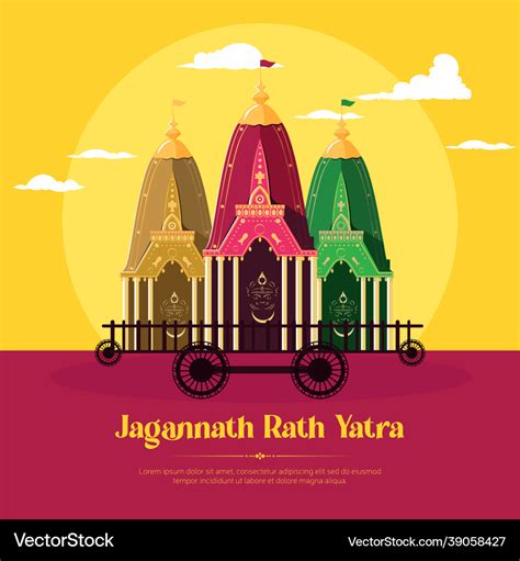 banner design  jagannath rath yatra royalty  vector