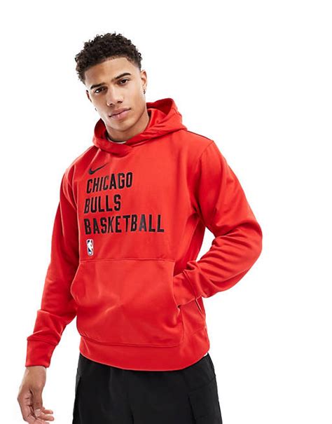 Nike Basketball Nba Chicago Bulls Spotlight Hoodie In Red Asos