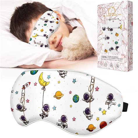 Amazon.com: Miss Adola Kids Sleep Mask - Silk Sleep Mask for Kids Cute