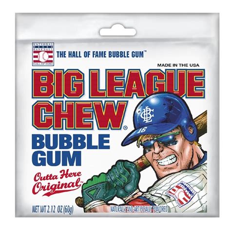 BIG LEAGUE CHEW BUBBLE GUM OUTTA HERE ORIGINAL 60g Amerikanische