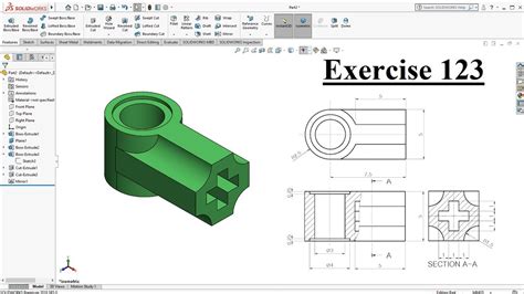 Solidworks Tutorial For Beginners Exercise 123 Youtube