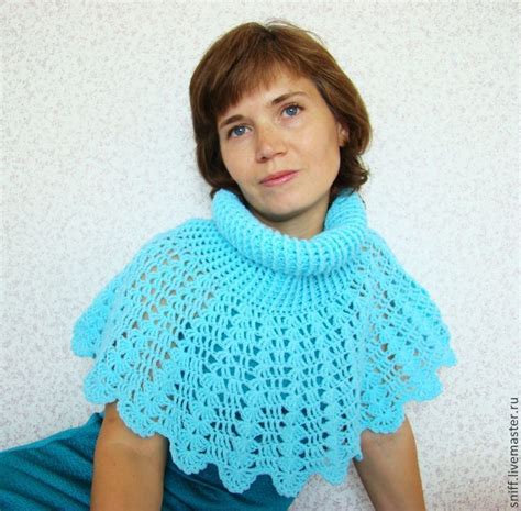 Вязаная пелерина, манишка, мини-пончо купить в интернет-магазине ...
