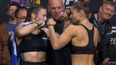 Joanne Wood Vs Maryna Moroz Weigh In Face Off Ufc O Malley