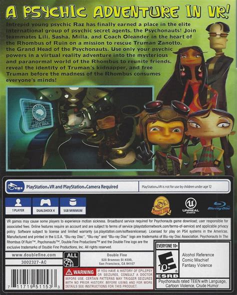 Psychonauts In The Rhombus Of Ruin Box Cover Art Mobygames