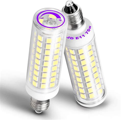 Amazon.com: E11 Led Bulbs Dimmable,JDE11 120V 75W Halogen Candelabra ...