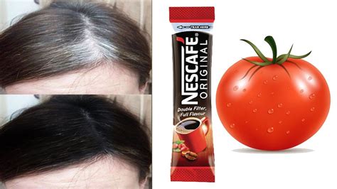 White Hair To Black Hair Naturally With Coffee And Tomato In Just 4