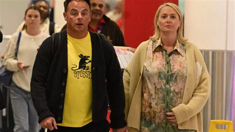 Ant Mcpartlin And Wife Anne Marie Corbett Hold Hands As They Land In Uk After Romantic Dubai