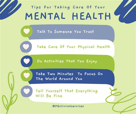 Tips For Managing Your Mental Health Pgclinicalservices Mentalhealth