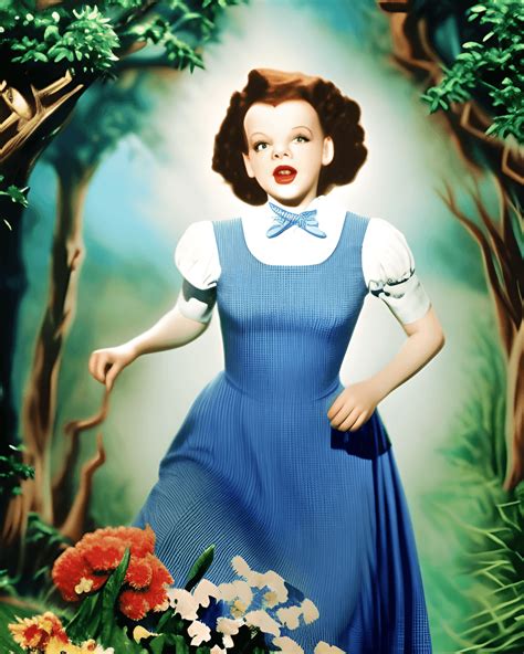 16 Year Old Judy Garland Playing Dorathy Gale Wearing Blue · Creative Fabrica