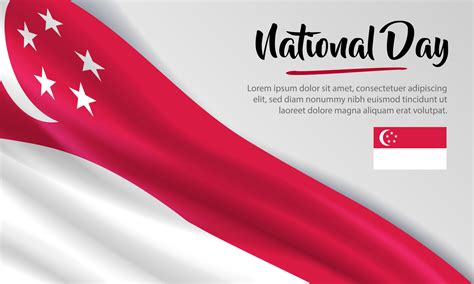 Happy National Day Singapore. Banner, Greeting card, Flyer design ...