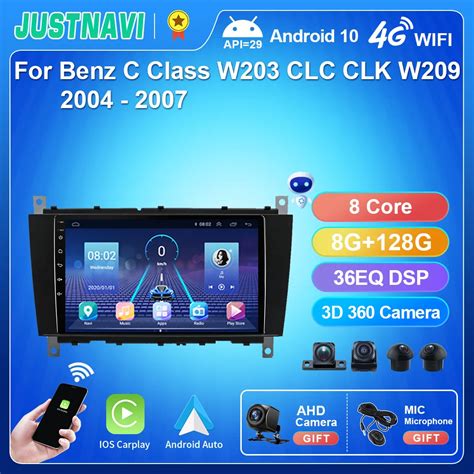 JUSTNAVI Radio Multimedia Con GPS Para Coche Reproductor Con Android 4G