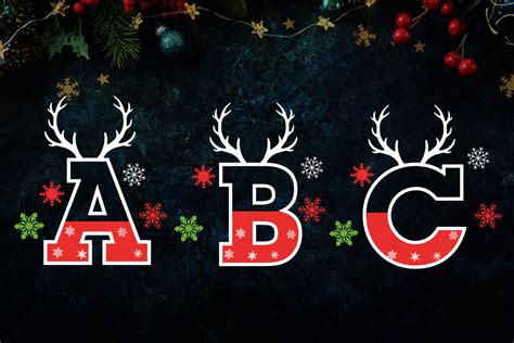 Christmas Alphabet Letters Sublimation Graphic By Piximcreator