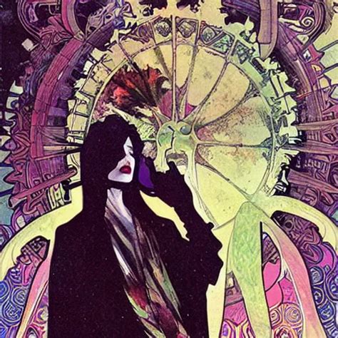 Cyberpunk Dreaming By Dave Mckean And Alphonse Mucha Stable Diffusion