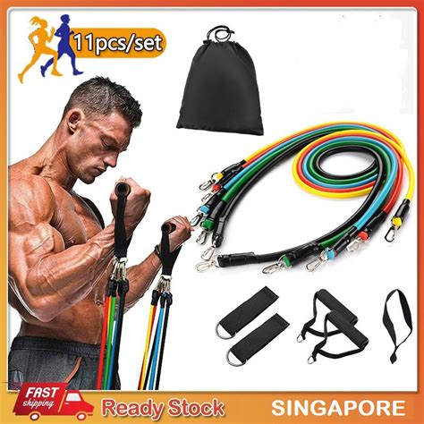 11pcsset Resistance Band Crossfit Training Muscle Strength Gym