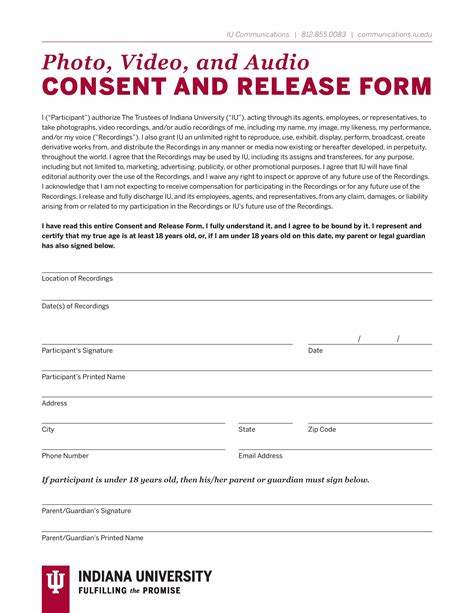 53 FREE Photo Release Form Templates [Word, PDF] ᐅ TemplateLab