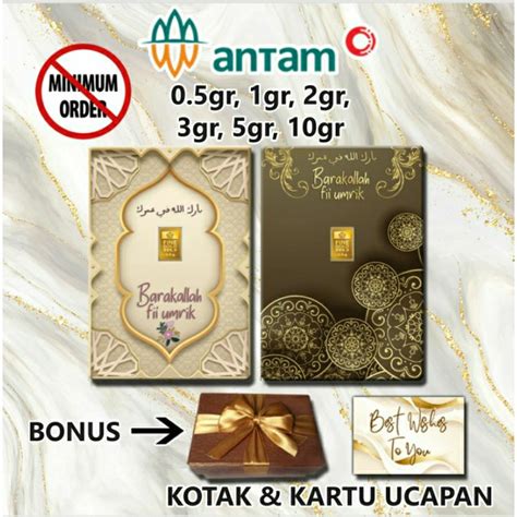 Jual Lm Emas Antam Hampers Barakallah Fii Umrik Gift Series Custom