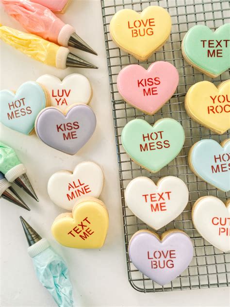 How To Make Valentine S Conversation Heart Cookies Summer S Sweet Shoppe