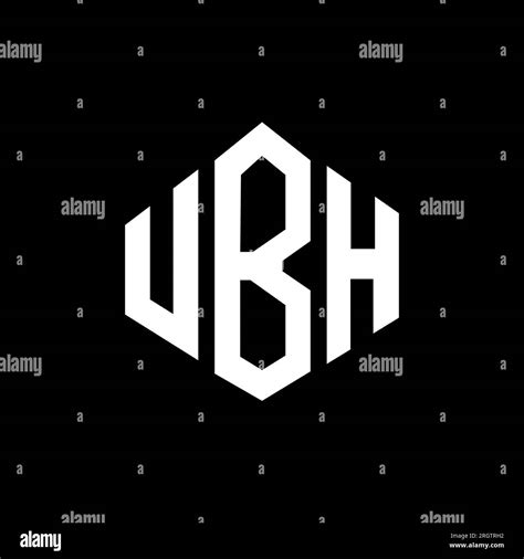 UBH letter logo design with polygon shape. UBH polygon and cube shape ...