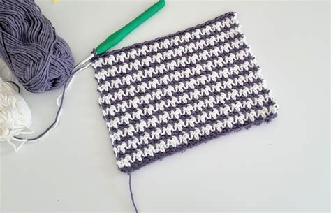 How To Crochet The Houndstooth Stitch Tutorial My Crochet Space