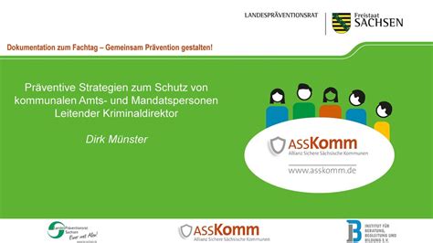 Dokumentation Allianz Sichere Sächsische Kommunen ASSKomm sachsen de