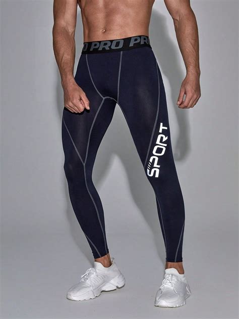 Manfinity Sport Corelite Herren Kompressionsleggings Mit Buchstaben ...