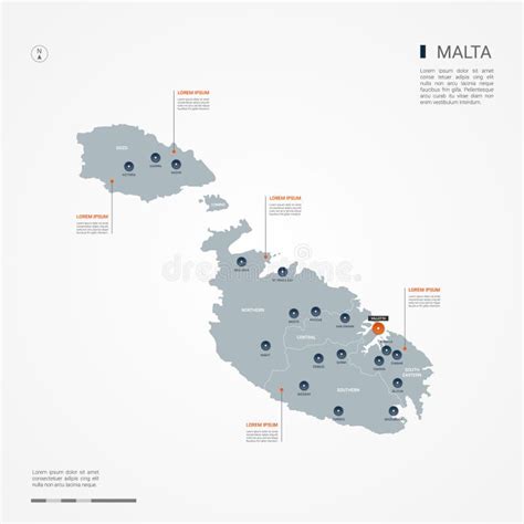 Vector Map Of Malta Stock Vector Illustration Of Politics