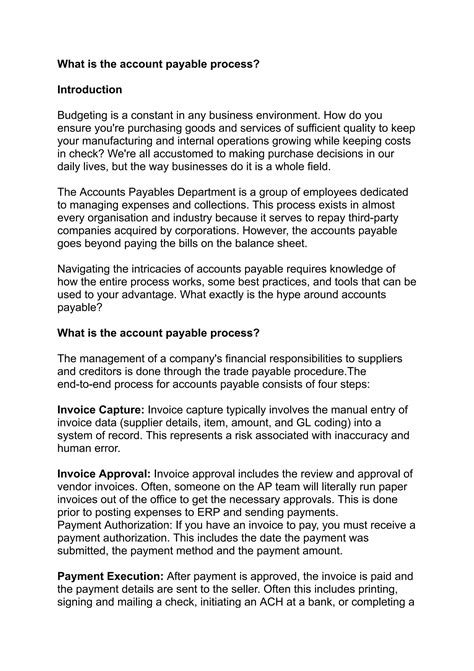 What is the account payable process.pdf | Credit Cards | Personal Debt