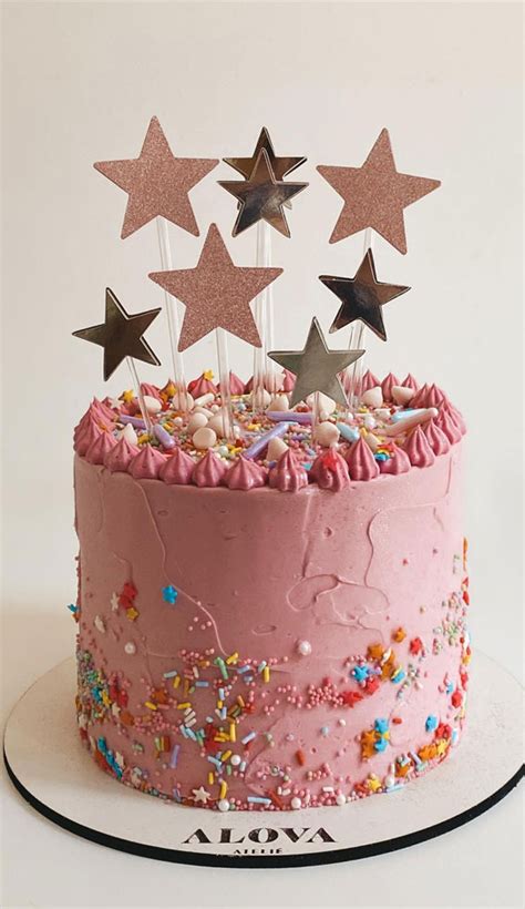 Birthday Cake Inspirations For Every Age Simple Pink Cake With