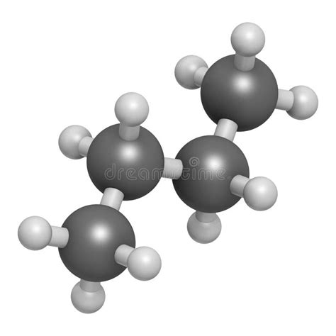 Molecule Of Butane Conceptual Molecular Model Conceptual D Rendering