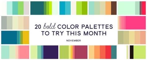 20 Bold Color Palettes To Try This Month November 2015 Bold Color