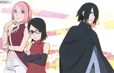 Uchiha Sasuke Haruno Sakura Naruto Uchiha Sarada Boruto Y Sarada