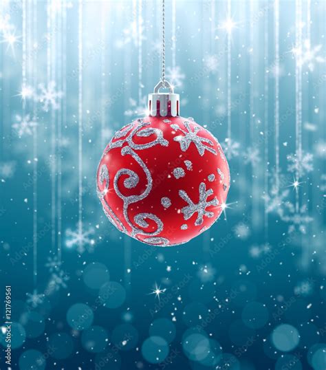 Christmas Baubles and Snowflakes Stock Photo | Adobe Stock