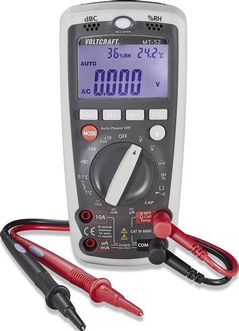 VOLTCRAFT MT 52 Handheld Multimeter Digital Environmental Reading Mode