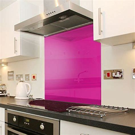 Toughtened Pink Tempered Glass Surface Kitchen Cooker Hob Splash Back