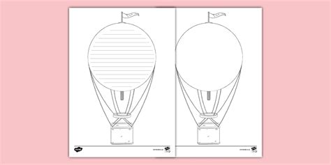 Hot Air Balloon Writing Template Teacher Made Twinkl