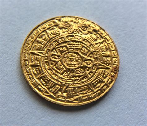 MUY RARA MONEDA MEXICANA DE ORO CUAUHTÉMOC CALENDARIO AZTECA 150 00